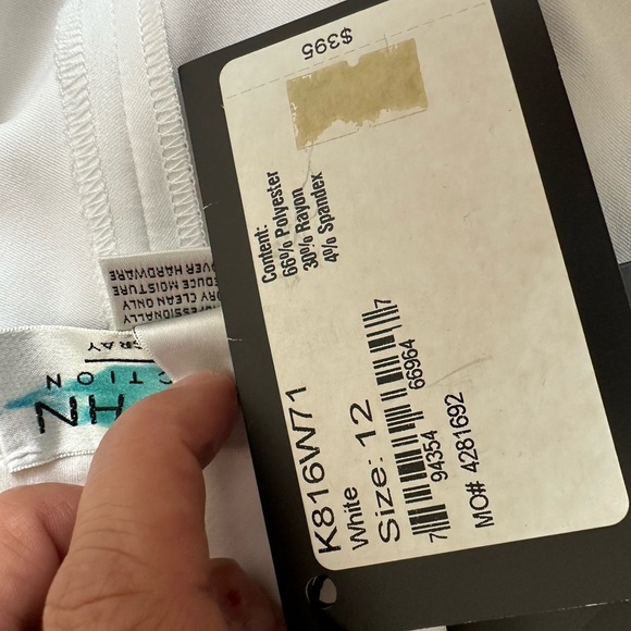 St John Collections By Mary Gray Wide Boot Pants, Color White, Sz 12. Made USA - Picture 6 of 12